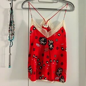 ZADIG & VOLTAIRE CHRISTY DAISY SILK CAMISOLE